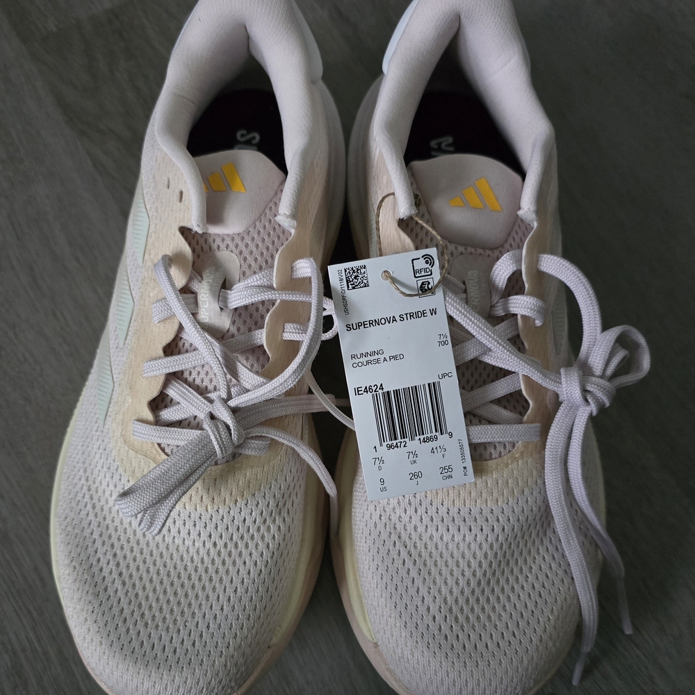 New Adidas Supernova Stride Women's Running Shoes 9 Mauve Pink